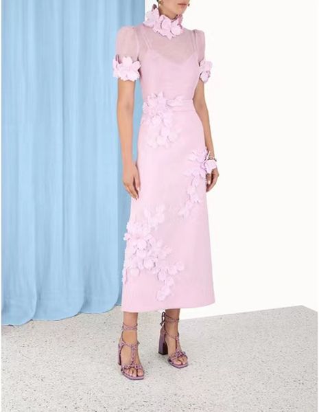 two piece pants summer vacation style immortal pink water soluble flower collage bubble sleeve high waist half skirt set, White
two piece pants summer vacation style immortal pink water soluble flower collage bubble sleeve high waist half skirt set, White