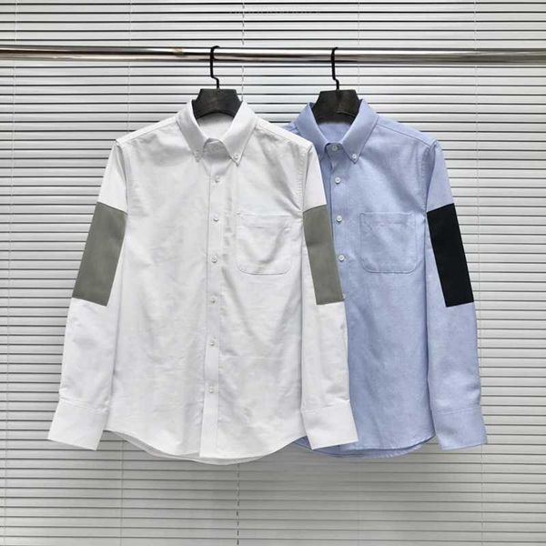 tb thom luxury brand tb shirts men slim patch long sleeve striped casual clothing turn down collar oxford solid men's shirts, White;black
tb thom luxury brand tb shirts men slim patch long sleeve striped casual clothing turn down collar oxford solid men's shirts, White;black