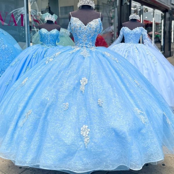 sky blue shiny appliques quinceanera dresses luxury 2023 beaded ball gown sweet 15 dress princess party dress robes de soiree, Blue;red
sky blue shiny appliques quinceanera dresses luxury 2023 beaded ball gown sweet 15 dress princess party dress robes de soiree, Blue;red