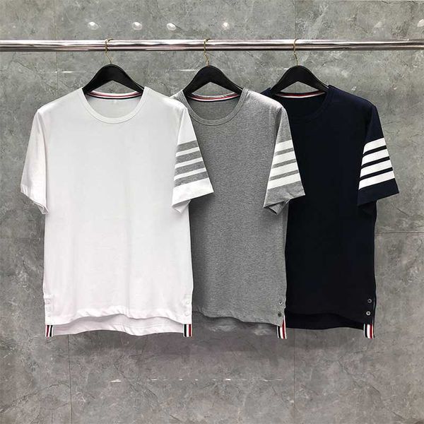 tb thom women 2022 summer luxury brand t-shirts pure cotton white 4-bar stripes harajuku korean desigan solid blouses
tb thom women 2022 summer luxury brand t-shirts pure cotton white 4-bar stripes harajuku korean desigan solid blouses