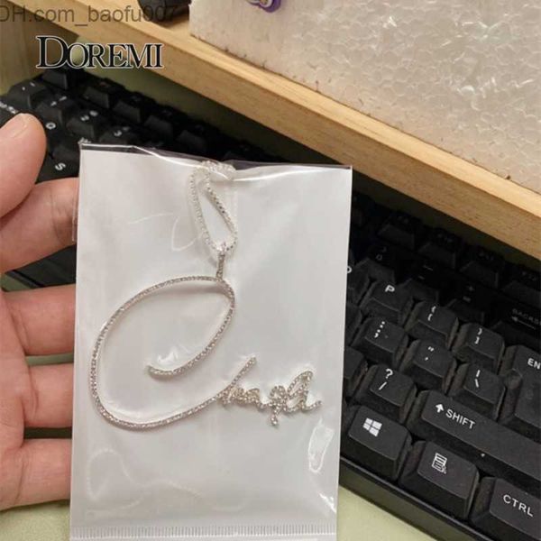 pendant necklaces doremi script ton crystal necklace boxchain letter pendant customized for women chain jewelry personalized valentine', Silver
pendant necklaces doremi script ton crystal necklace boxchain letter pendant customized for women chain jewelry personalized valentine', Silver