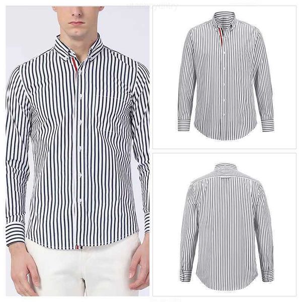 tb thom men's shirt women striped closure men's clothing slim casual poplin cotton long sleeve fashion woman blouses 2023, White;black
tb thom men's shirt women striped closure men's clothing slim casual poplin cotton long sleeve fashion woman blouses 2023, White;black