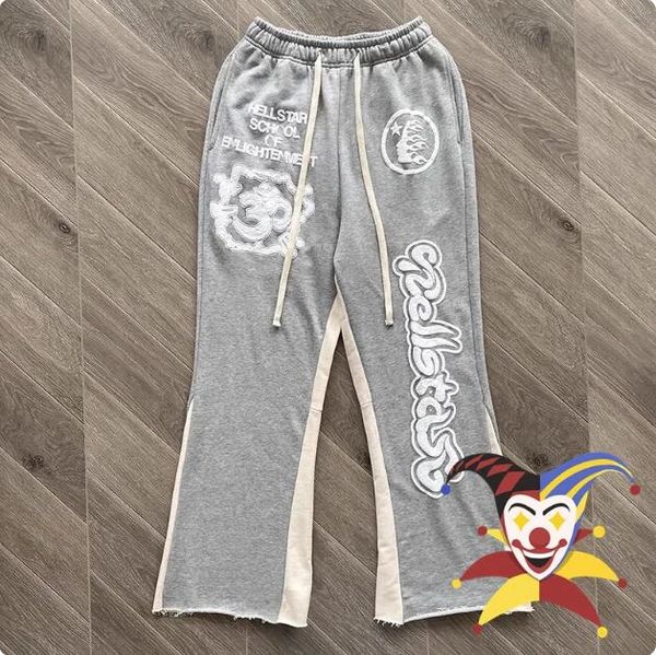 patchwork puff print sweatpants men women gray vintage jogger drawstring flare pants real pics, Black;brown
patchwork puff print sweatpants men women gray vintage jogger drawstring flare pants real pics, Black;brown