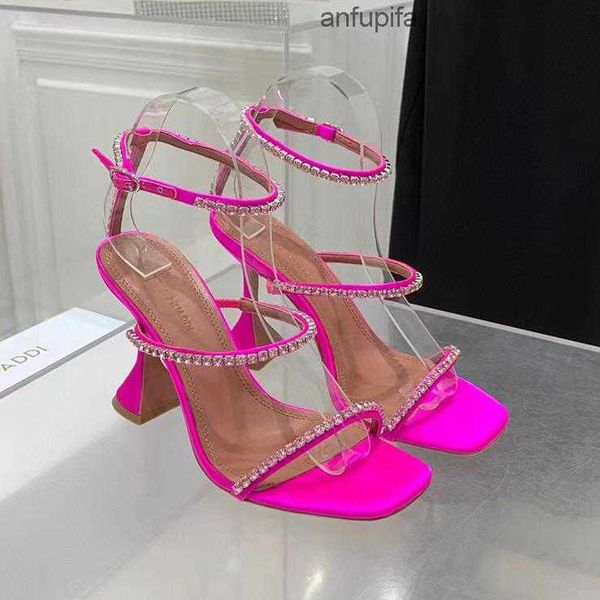 new amina muaddi rose red sandals 95mm crystal embellished strap spool heels heel for slipper women summer luxury designers shoes sandals ba, Black
new amina muaddi rose red sandals 95mm crystal embellished strap spool heels heel for slipper women summer luxury designers shoes sandals ba, Black