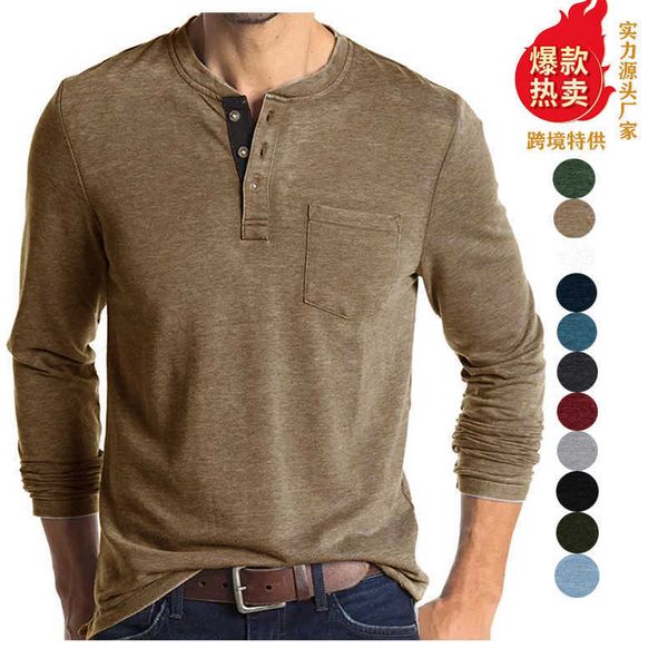 featuring autumn and winter men's long sleeved madden old man round neck t-shirt henry bottom top, White;black
featuring autumn and winter men's long sleeved madden old man round neck t-shirt henry bottom top, White;black