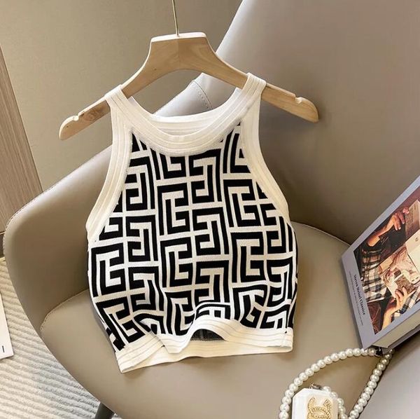 cropped t shirts women knits tank r embroidery vest sleeveless breathable knitted pullover womens sport, White
cropped t shirts women knits tank r embroidery vest sleeveless breathable knitted pullover womens sport, White