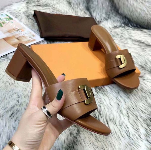 stylish leather women's mid-heel slippers summer luxury designer cowhide chunky sandals l comfortable soft drag buckle party shoes larg, Black
stylish leather women's mid-heel slippers summer luxury designer cowhide chunky sandals l comfortable soft drag buckle party shoes larg, Black