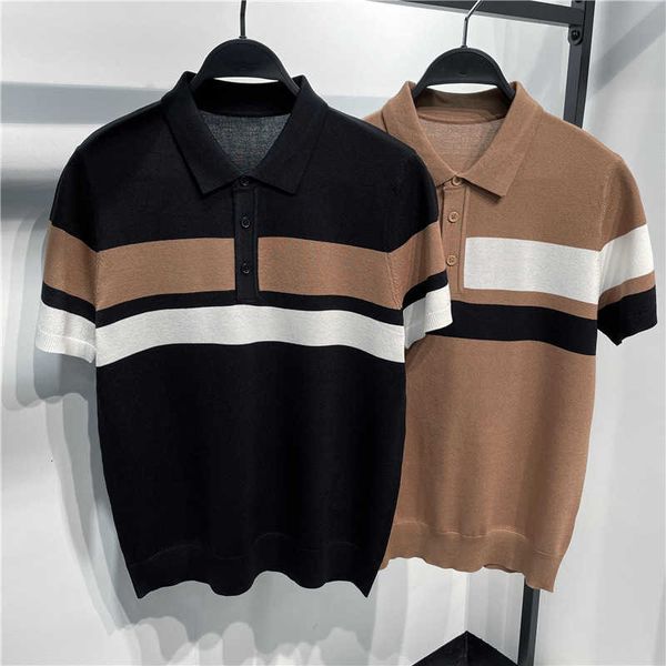 mens polo shirt tb stripe tshirt burb designer tshirt fashion casual polos summer lapel sweatshirt ice silk knitted shirts, White;black
mens polo shirt tb stripe tshirt burb designer tshirt fashion casual polos summer lapel sweatshirt ice silk knitted shirts, White;black