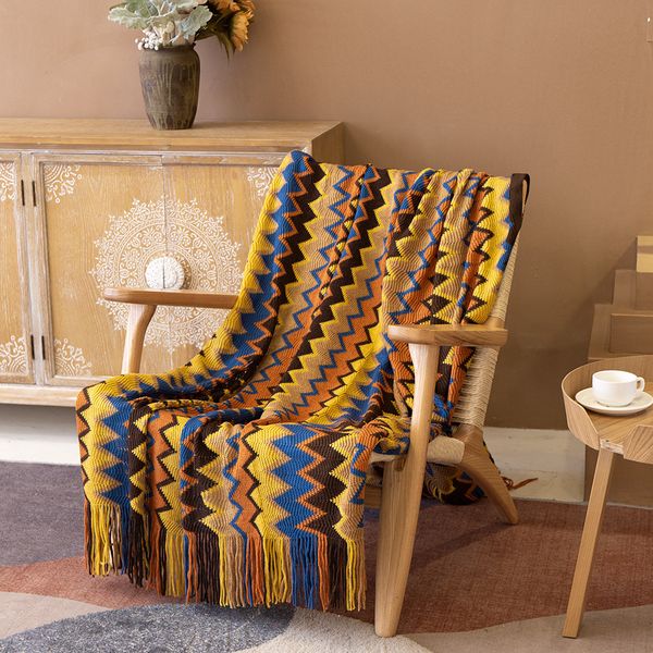 blanket vintage bohemian geometric pattern sofa blanket office blanket home air conditioning room blanket knitted blanket, Blue;gray
blanket vintage bohemian geometric pattern sofa blanket office blanket home air conditioning room blanket knitted blanket, Blue;gray