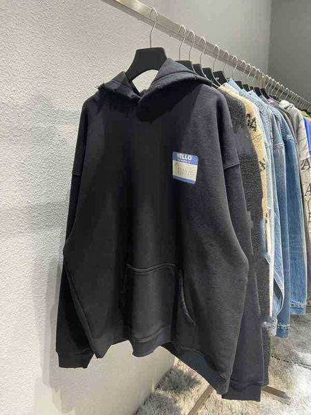 designer sweater baleciga classic brand men's hoodies sweatshirts autumn and winter high version b hello label printed pullover loose, White;black
designer sweater baleciga classic brand men's hoodies sweatshirts autumn and winter high version b hello label printed pullover loose, White;black