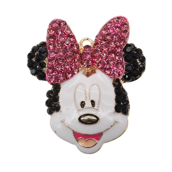 10pcs/lot enamel cartoon mouse head shape pendant cute animal rhinestone charm pendants for necklace, Silver
10pcs/lot enamel cartoon mouse head shape pendant cute animal rhinestone charm pendants for necklace, Silver