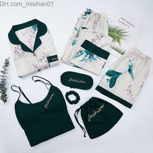 women's sleep lounge new adhesive soft pajamas 7 pieces women's pajamas shirt pants women's pajamas spring and summer fashion
women's sleep lounge new adhesive soft pajamas 7 pieces women's pajamas shirt pants women's pajamas spring and summer fashion