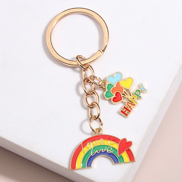 creative zinc alloy rainbow keychains pendant fashion balloon flower cute cartoon keychain jewelry gift accessories, Silver
creative zinc alloy rainbow keychains pendant fashion balloon flower cute cartoon keychain jewelry gift accessories, Silver
