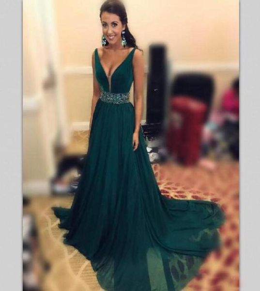 hunter green prom dresses long with sash beads sequins chiffon formal dresses evening wear a line desp v neck cocktail dresses che2380912, Black
hunter green prom dresses long with sash beads sequins chiffon formal dresses evening wear a line desp v neck cocktail dresses che2380912, Black