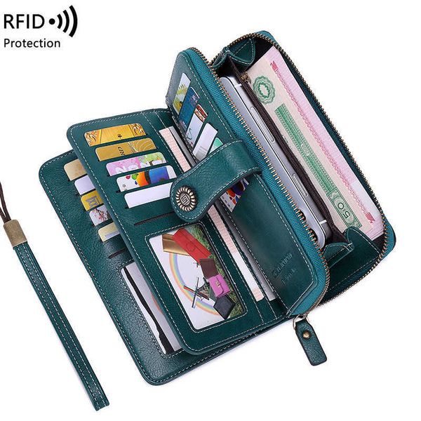 rfid antimagnetic wallet for women 2023 new women's wallet oil wax leather wallet leather wallet large capacity handbag
rfid antimagnetic wallet for women 2023 new women's wallet oil wax leather wallet leather wallet large capacity handbag