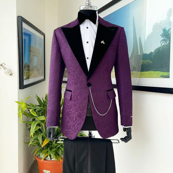 men's suits blazers floral jacquard for men slim fit 2 piece velvet ed lapel wedding tuxedo custom made prom party suit 230705, White;black
men's suits blazers floral jacquard for men slim fit 2 piece velvet ed lapel wedding tuxedo custom made prom party suit 230705, White;black