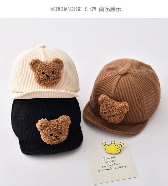 12pc/lot baby cap corduroy babes caps cartoon bear hat baseball cap for girl elastic caps for baby girls boys autumn winter hat, Yellow
12pc/lot baby cap corduroy babes caps cartoon bear hat baseball cap for girl elastic caps for baby girls boys autumn winter hat, Yellow