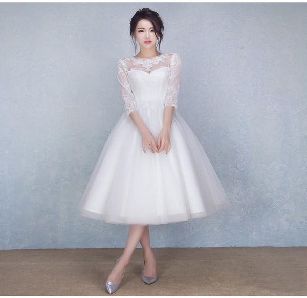 vestido de festa beach midi wedding dresses with 34 long sleeves 2020 tea length bride dress3743697, White
vestido de festa beach midi wedding dresses with 34 long sleeves 2020 tea length bride dress3743697, White
