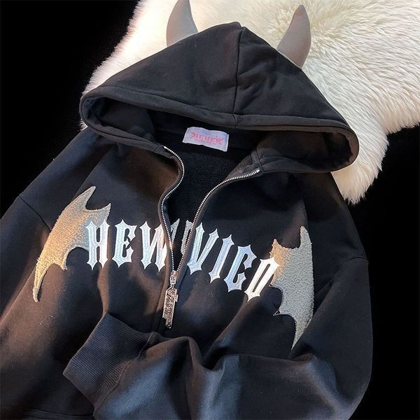mens hoodies sweatshirts y2k little devil horn jacket men and women hoodie autumn and winter american street loose couple plus fleece hooded, Black
mens hoodies sweatshirts y2k little devil horn jacket men and women hoodie autumn and winter american street loose couple plus fleece hooded, Black