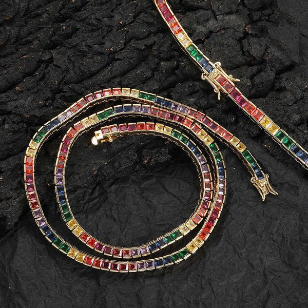 gzw hip hop necklace 3 * 3mm square colorful zircon tennis chain for men and women iced out baguette cubic zirconia folding fashion neck cha, Black
gzw hip hop necklace 3 * 3mm square colorful zircon tennis chain for men and women iced out baguette cubic zirconia folding fashion neck cha, Black