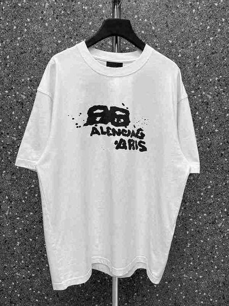 men's t-shirts designer high-version bb home hand-painted graffiti short-sleeved washing, grinding holes, water slurry printing process, White;black
men's t-shirts designer high-version bb home hand-painted graffiti short-sleeved washing, grinding holes, water slurry printing process, White;black