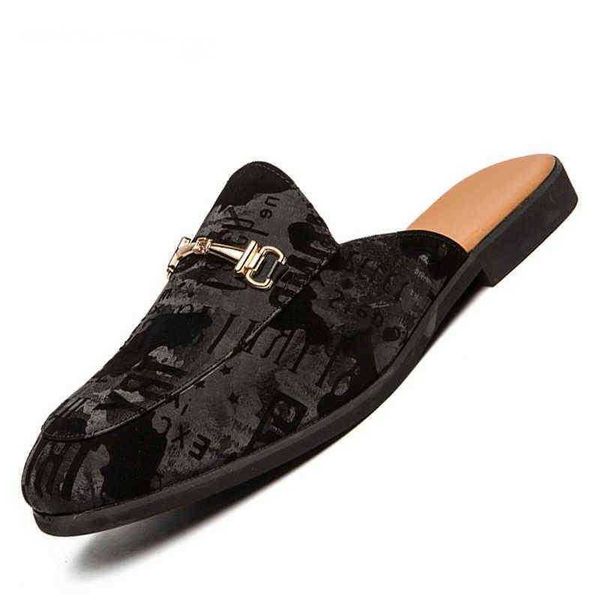 dres shoe summer men shoe black half slipper leather casual lichtget flat sandal 220723
dres shoe summer men shoe black half slipper leather casual lichtget flat sandal 220723