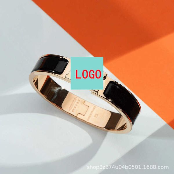 designer hemrres bracelet aijia female pop enamel h button letter rose gold couple male valentine's day gift zywv, Black
designer hemrres bracelet aijia female pop enamel h button letter rose gold couple male valentine's day gift zywv, Black