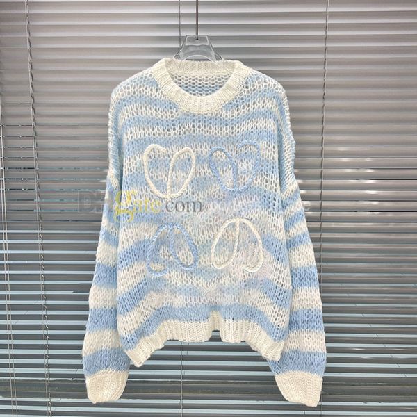 luxury women knitted blue white striped t shirts puffy sleeve knitted sweater autumn spring casual lady daily hollow jumper shirt, Black
luxury women knitted blue white striped t shirts puffy sleeve knitted sweater autumn spring casual lady daily hollow jumper shirt, Black