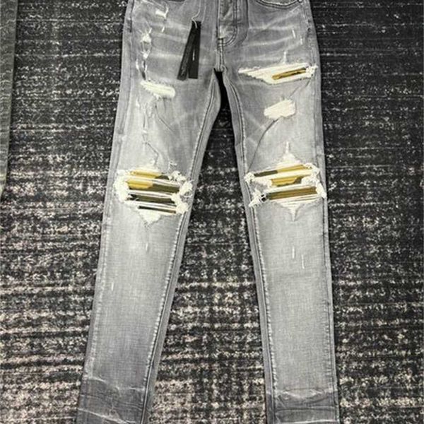 mens jeans casual slim men designers jean stretch pants destroy the quilt ripped straight knee yellow leather retro hip hop street pant moqs, Black
mens jeans casual slim men designers jean stretch pants destroy the quilt ripped straight knee yellow leather retro hip hop street pant moqs, Black