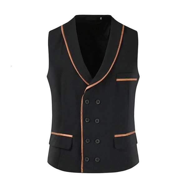 men's vests 2023 vneck suit casual double breasted vest personalized business sleeveless 230705, Black;white
men's vests 2023 vneck suit casual double breasted vest personalized business sleeveless 230705, Black;white