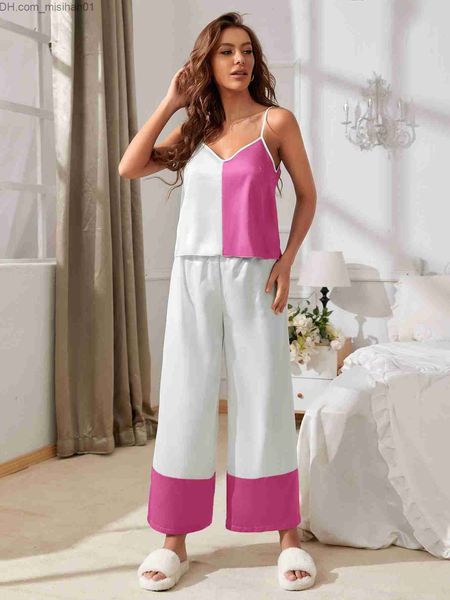 women's sleep lounge fashion accessories colorful women's pajama set v-neck tank and pajama trouser set s-xl pajama summer z230701
women's sleep lounge fashion accessories colorful women's pajama set v-neck tank and pajama trouser set s-xl pajama summer z230701