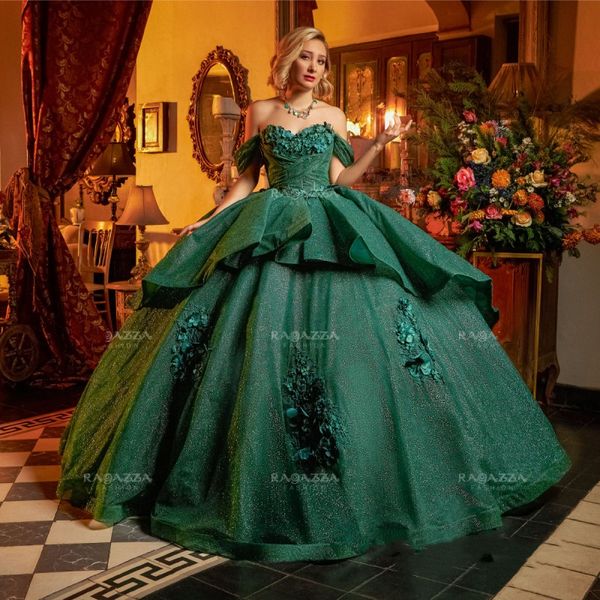 green shiny ball gown quinceanera dresses prom graduation gowns lace 3dflower princess sweet 16 dress vestidos de 15 anos, Blue;red
green shiny ball gown quinceanera dresses prom graduation gowns lace 3dflower princess sweet 16 dress vestidos de 15 anos, Blue;red