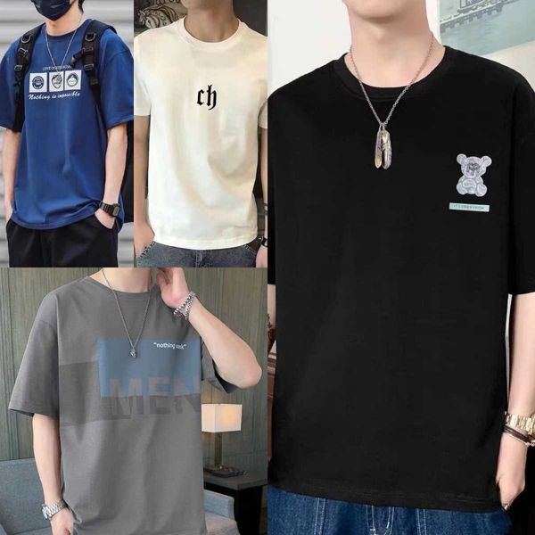 spring and summer new men's short sleeve t-shirt under 5 yuan fashion brand large wear stall runs, White;black
spring and summer new men's short sleeve t-shirt under 5 yuan fashion brand large wear stall runs, White;black