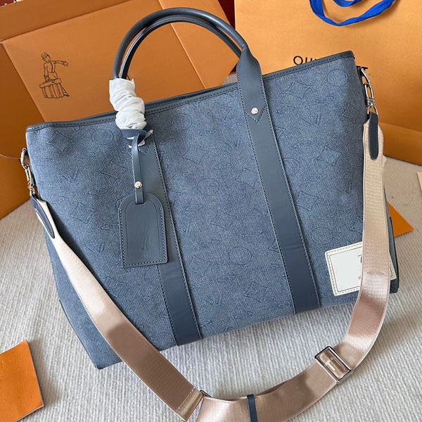 printed denim tote designer bag with leather handle letter appliques adjustable nylon strap large capacity outdoor shoulder handbag zipper p
printed denim tote designer bag with leather handle letter appliques adjustable nylon strap large capacity outdoor shoulder handbag zipper p