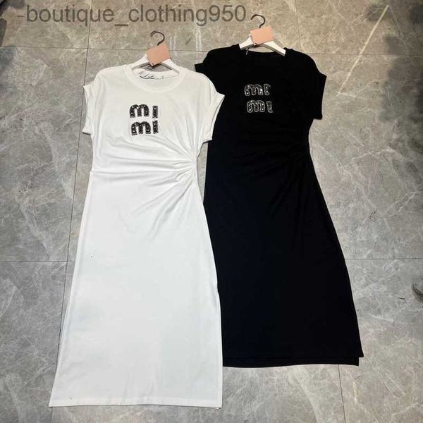 designer casual dresses for women 2023 summer new luxury letter embedding diamond slim dress womens round neck waist split dress, Black;gray
designer casual dresses for women 2023 summer new luxury letter embedding diamond slim dress womens round neck waist split dress, Black;gray