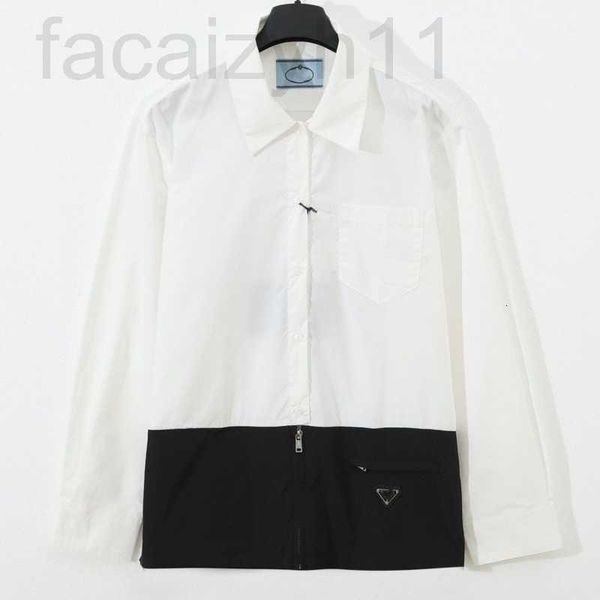 men's casual shirts designer summer mens shirt blouse all-match lapel coat men women loose long sleeved shirts metal triangle casual sh, White;black
men's casual shirts designer summer mens shirt blouse all-match lapel coat men women loose long sleeved shirts metal triangle casual sh, White;black