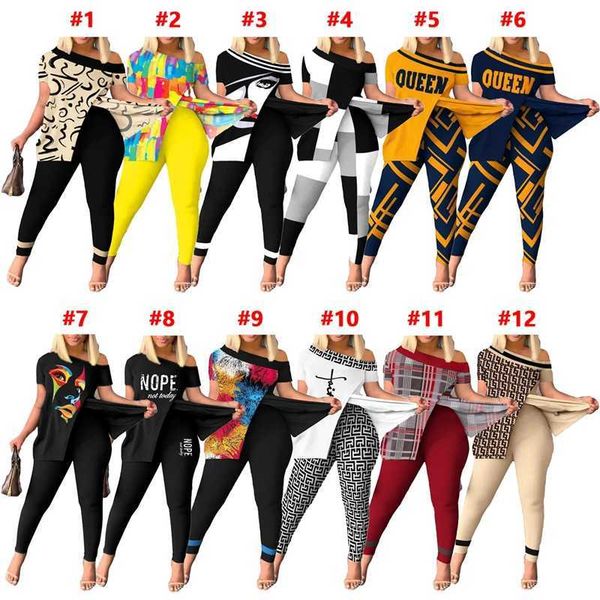 designer plus size clothing women tracksuits 2 piece pants set fashion pattern printed hem split short sleeve leggings suits, Gray
designer plus size clothing women tracksuits 2 piece pants set fashion pattern printed hem split short sleeve leggings suits, Gray