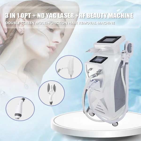 multifunctional double screens 3 handles opt laser fast effective permanent hair removal painless elight dark spot removal rf facial lifting
multifunctional double screens 3 handles opt laser fast effective permanent hair removal painless elight dark spot removal rf facial lifting