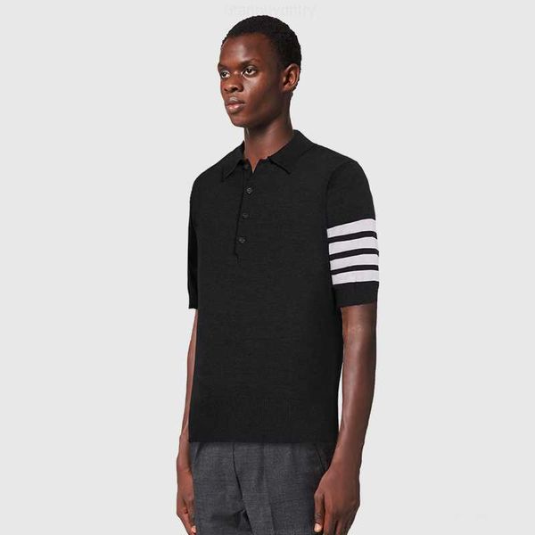 tb thom men's knitted polo shirts short sleeve casual breathable 4-bar striped golf polo 2022 fashion luxury brand t-shirt men, White;black
tb thom men's knitted polo shirts short sleeve casual breathable 4-bar striped golf polo 2022 fashion luxury brand t-shirt men, White;black