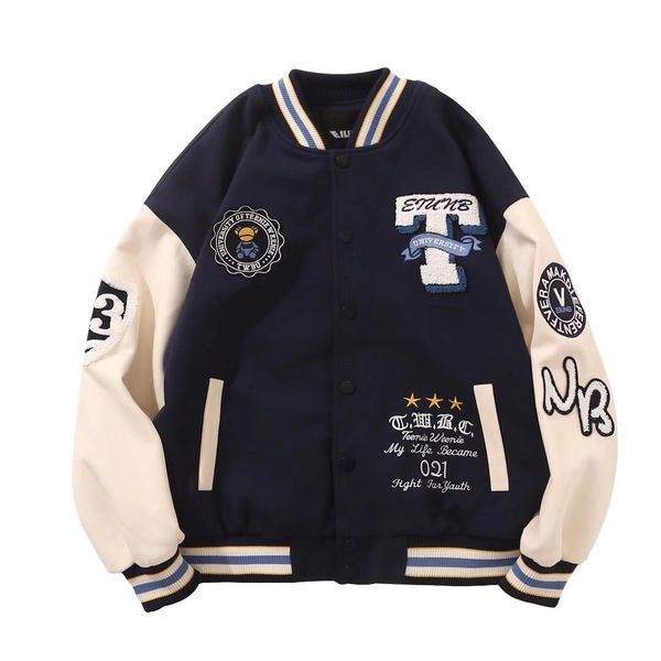 men s jackets gmiixder vntage baseball men women stand up collar varsity college vintage patch design oversize coat 284, Black
men s jackets gmiixder vntage baseball men women stand up collar varsity college vintage patch design oversize coat 284, Black