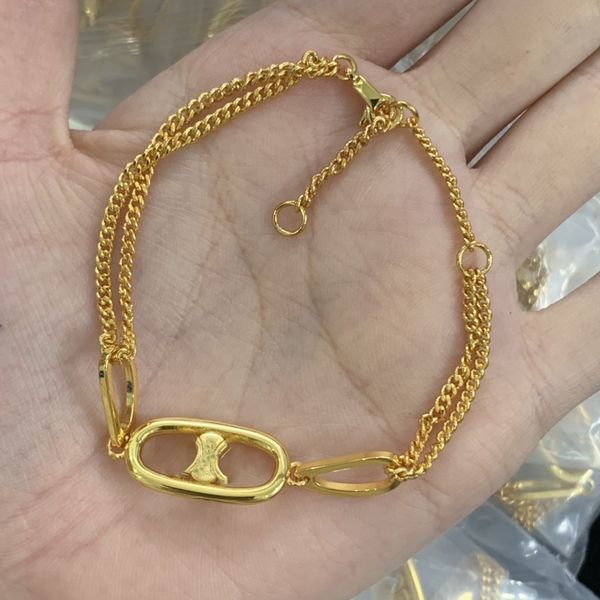 new popular chain charm bracelet luxury brand designer bracelet celinsity women's jewelry fashion classic c bracelets christmas gift kc, Golden;silver
new popular chain charm bracelet luxury brand designer bracelet celinsity women's jewelry fashion classic c bracelets christmas gift kc, Golden;silver