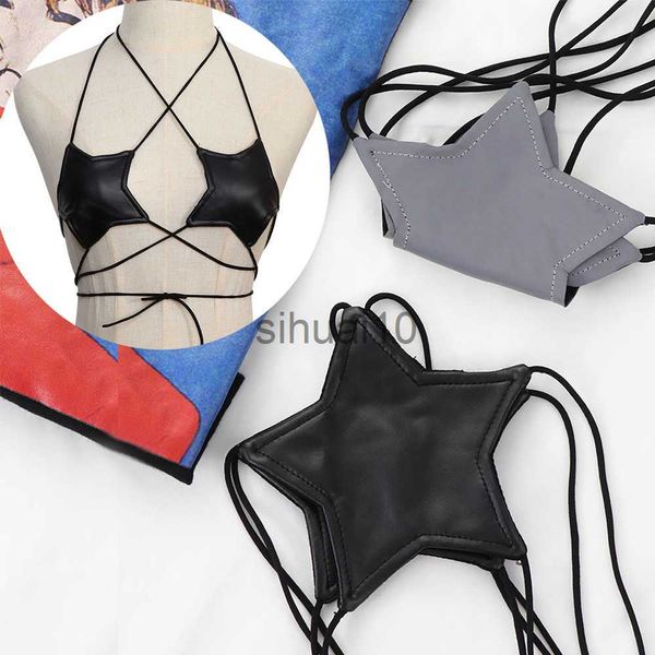 diy tanks camis women leather star shape strappy bra bustier crop bralette hanging neck bandage bra reflective silver nightclub vest j230706, Black
diy tanks camis women leather star shape strappy bra bustier crop bralette hanging neck bandage bra reflective silver nightclub vest j230706, Black