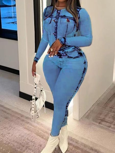 women's plus size pants lw two piece set gradient pattern print skinny autumn women slim denim outfits o neck long sleeve eans 230705, Black
women's plus size pants lw two piece set gradient pattern print skinny autumn women slim denim outfits o neck long sleeve eans 230705, Black