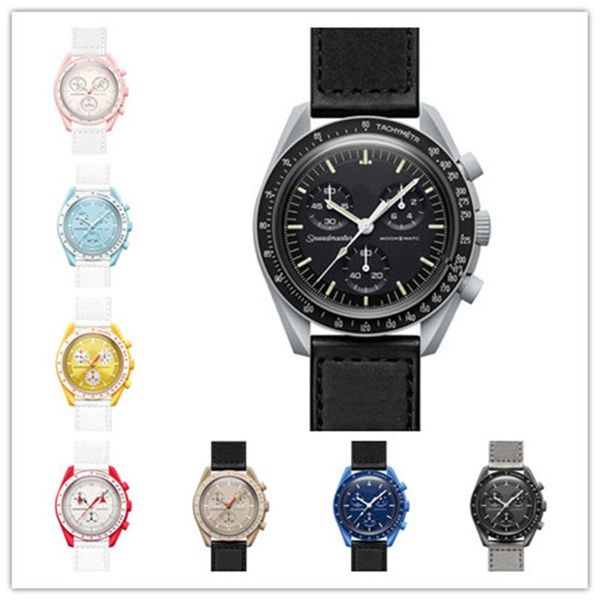 moonswatch bioceramic planet moon men's watches full function quarz chronograph designer watch mission to mercury 42mm luxury243o, Slivery;brown
moonswatch bioceramic planet moon men's watches full function quarz chronograph designer watch mission to mercury 42mm luxury243o, Slivery;brown