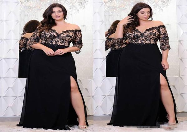 black lace chiffon plus size mother of the bride dress half sleeve high slit women formal evening wedding guest party gowns1209744, Black;red
black lace chiffon plus size mother of the bride dress half sleeve high slit women formal evening wedding guest party gowns1209744, Black;red