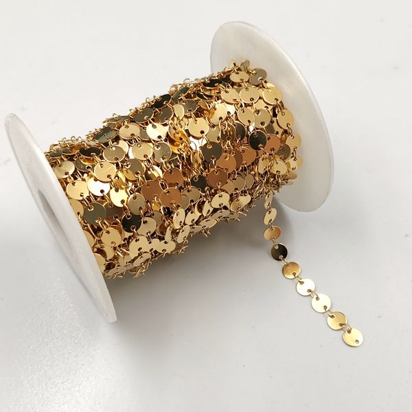 3meter lot gold stainless steel jewelry chain welded chains round flat medal jewelry making diy bracelet anklets gold-plated 6mm, Silver
3meter lot gold stainless steel jewelry chain welded chains round flat medal jewelry making diy bracelet anklets gold-plated 6mm, Silver