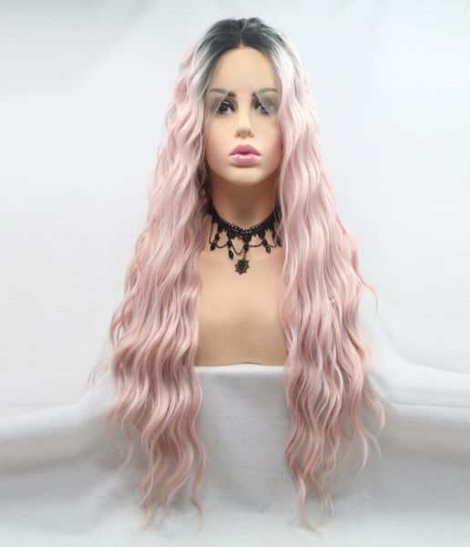 sylvia ombre long loose wave wigs synthetic light pink lace front wigs for women hair with black roots heat resistant fiber wig1771707
sylvia ombre long loose wave wigs synthetic light pink lace front wigs for women hair with black roots heat resistant fiber wig1771707