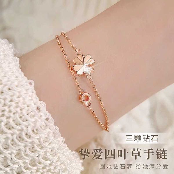 high end jewelry sterling silver four-leaf clover bracelet for light luxury niche exquisite rose gold gifts girlfriend and girlfriends, Golden;silver
high end jewelry sterling silver four-leaf clover bracelet for light luxury niche exquisite rose gold gifts girlfriend and girlfriends, Golden;silver