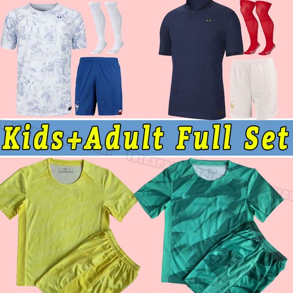 men kids 23 24 benzema mbappe griezmann soccer jerseys french kante pogba zidane giroud matuidi kimpembe varane pavaro home away full kits s, Black;yellow
men kids 23 24 benzema mbappe griezmann soccer jerseys french kante pogba zidane giroud matuidi kimpembe varane pavaro home away full kits s, Black;yellow