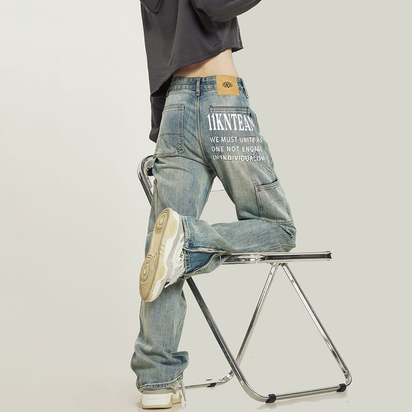 men s shorts streetwear jeans vintage distressed vaqueros men casual letter print womans denim pants baggy y2k street summer trousers 230705, White;black
men s shorts streetwear jeans vintage distressed vaqueros men casual letter print womans denim pants baggy y2k street summer trousers 230705, White;black